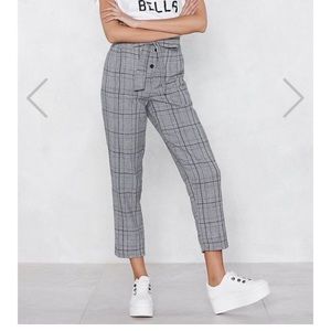 Nasty Gal checkered slacks